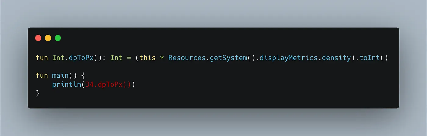 Extension function sample