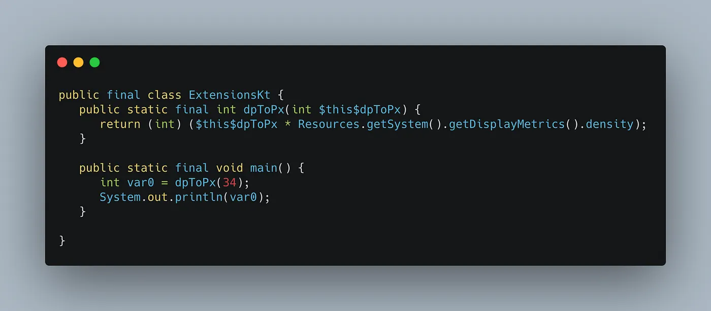 Extension function decompiled